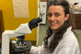 Belgian researcher Sasha Pollet is carrying out her PhD in Professor Jean-Thomas Cornélis' soil science laboratory at UBC (Vancouver, Canada) © D.R.