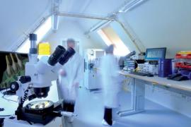 Le laboratoire de Skylane où sont testés les boîtiers qui permettent de convertir un signal électrique en signal optique. Le laboratoire de Skylane où sont testés les boîtiers qui permettent de convertir un signal électrique en signal optique.